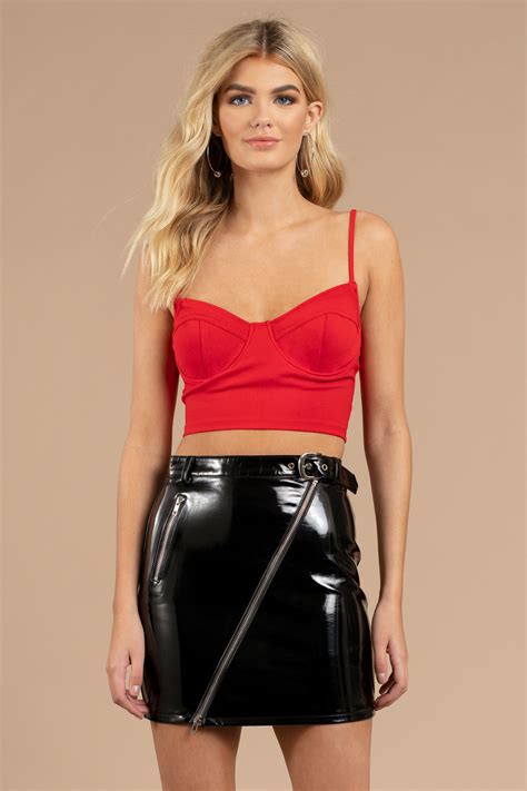 Meant To Be Red Bustier Crop Top 23 Tobi Us