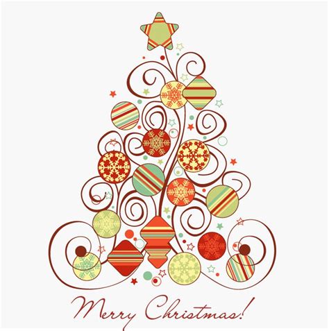 swirl floral christmas tree vector graphic  vector graphics