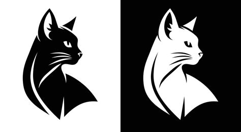 simple cat side view logo icon symbol vector illustration cat head
