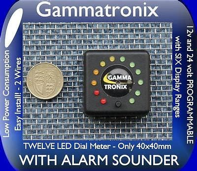 gammatronix    alarm battery monitor led level meter indicator gauge  ebay