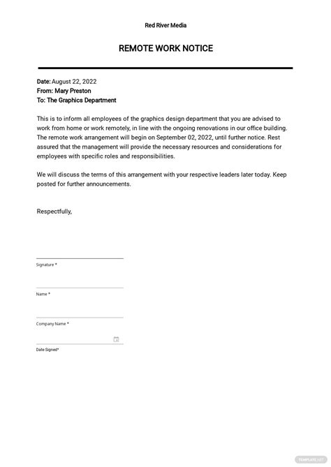 remote offer letter template