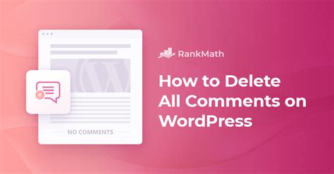 delete  comments  wordpress rank math
