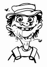 Clipart Hillbilly Clipground Hick sketch template