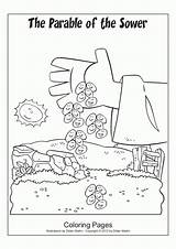 Coloring Parable Sower Seed Kids Activities Pages Printable School Sunday Crafts Activity Bible Jesus Parables Seeds Mustard Story Sheets Sheet sketch template