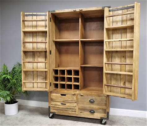 xl reclaimed wood drinks storage cabinet  cambrewood