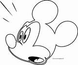 Side Coloring Mickey Shock Disney Face Wecoloringpage Pages sketch template