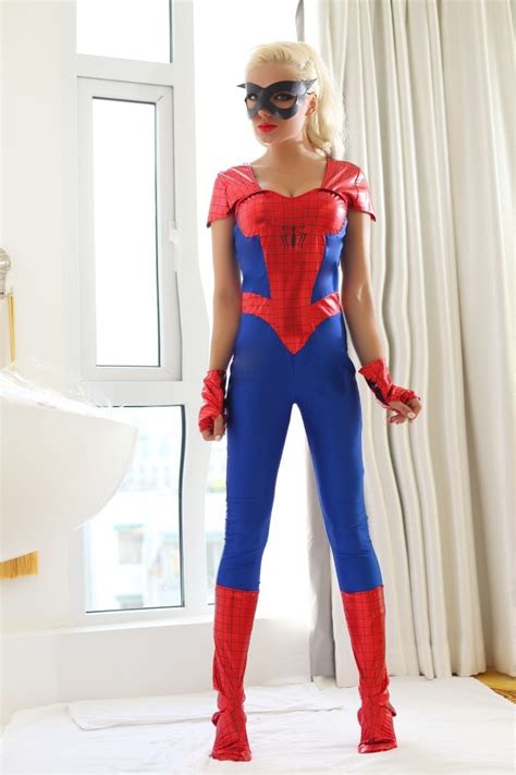 sexy blue with red women s spider costume sale game