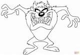 Taz Coloring Pages Looney Tunes Drawing Printable Cartoon Characters Supercoloring Cartoons Version Main sketch template