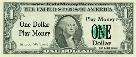 realistic printable play money