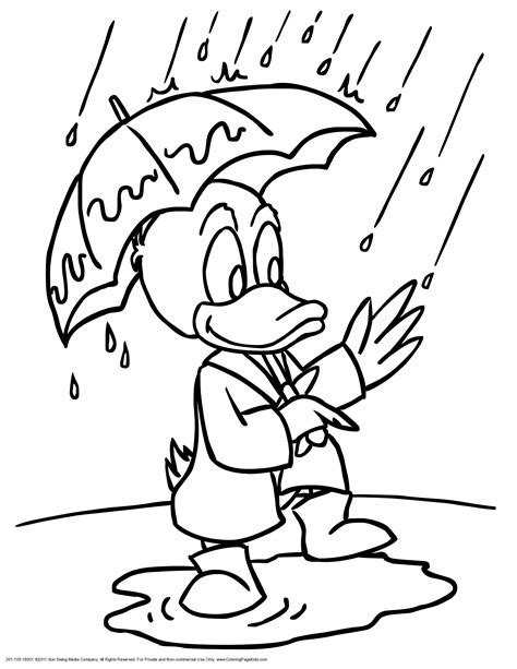 rainy day coloring pages    print