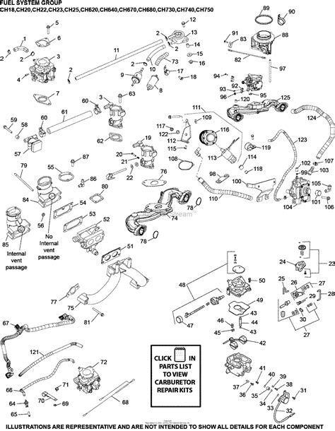 kohler ch  ditch witch  hp  kw parts diagram  fuel system group    ch