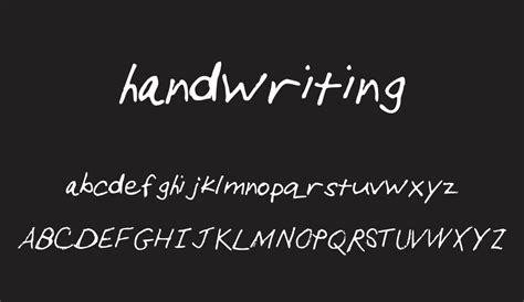 handwriting  font