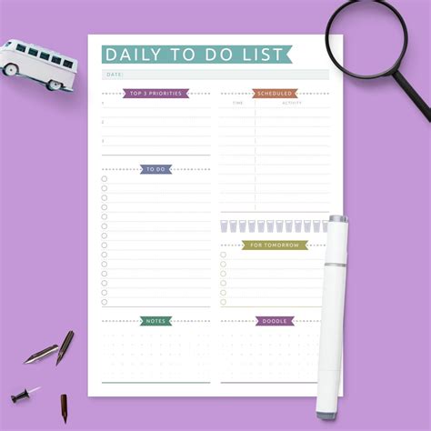 sweet  simple printable  daily   lists