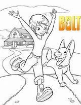 Coloring Pages Bolt Penny Kids Movie Little Top sketch template