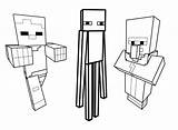 Minecraft Coloring Characters Pages Games sketch template