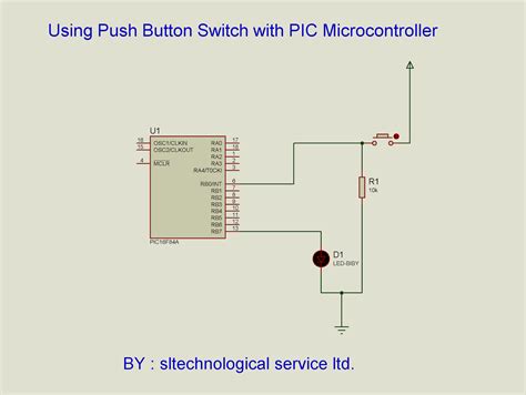 interfacing push button switch  pic microcontroller sl technological sevices