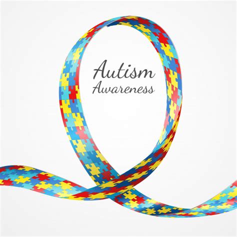 autism awareness ribbon vector  vectorifiedcom collection