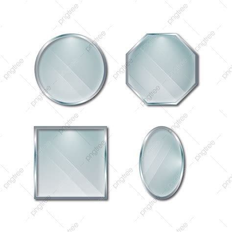 gambar koleksi gelas  berbagai bentuk abstrak tombol cermin