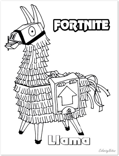 printable fortnite llama coloring pages printable word searches