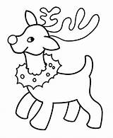 Reindeer Colouring sketch template