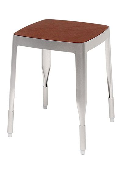 stool  unique modern furniture   aluminum  leather eoq