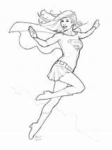 Supergirl Coloring Superwoman Koen Colorare sketch template