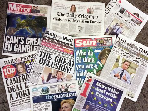 eu referendum  britains eurosceptic newspapers reacted  david camerons  settlement