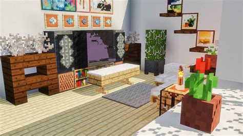 bright living room minecraft project