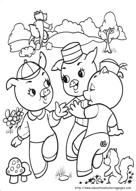 pigs coloring educational fun kids coloring pages