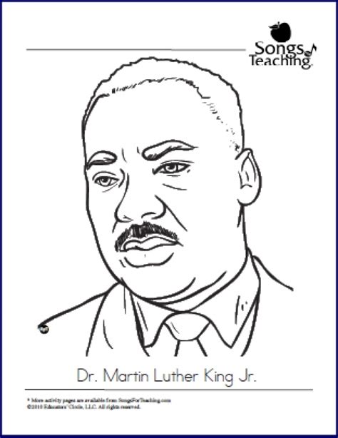 printable pictures  martin luther king jr