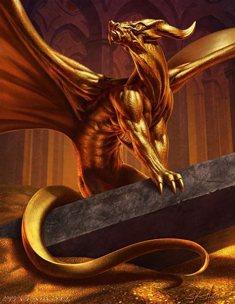 aurum gen   golden dragon  steveargyle  deviantart