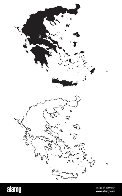 greece outline silhouette map illustration stock vektorgrafiken kaufen