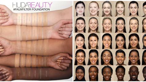 huda beauty just swatched its 30 foundation shades on a super inclusive