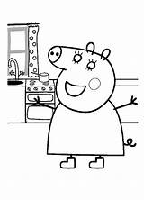 Coloring Peppa Pig Happy Coloringsky Pages sketch template