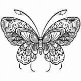 Coloring Pages Butterfly Adult Mandala Insect Colouring Butterflies Adults Printable Easy Color Book Fantastic Colour Tattoo Beautiful Stress Ups Grown sketch template