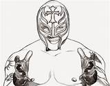 Coloring Wwe Pages Sin Cara Template sketch template
