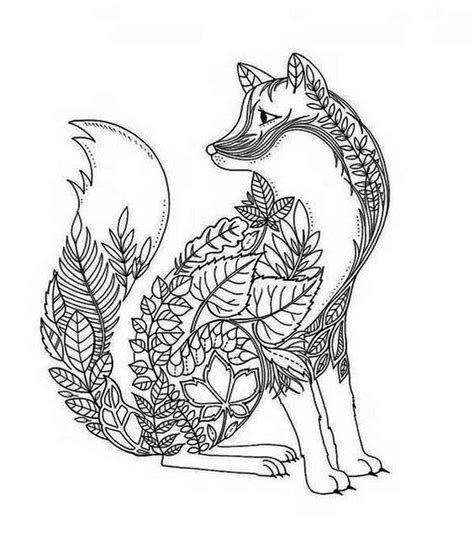 printable mandala fox coloring page forest coloring pages fox coloring