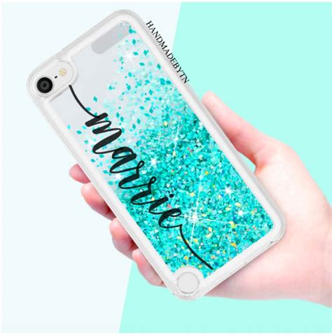 teal glitter ipod case phone case ipod touch  case ipod touch etsy