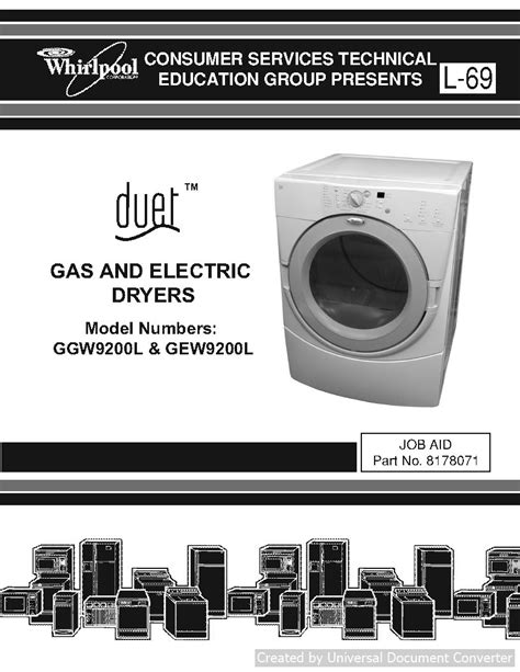 whirlpool duet gas electric dryers