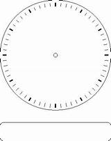 Clock Blank Printable Worksheet Analog Cliparts Template Clipart Faces Library sketch template