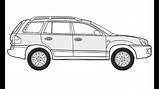 Hyundai Santa Fe Draw sketch template