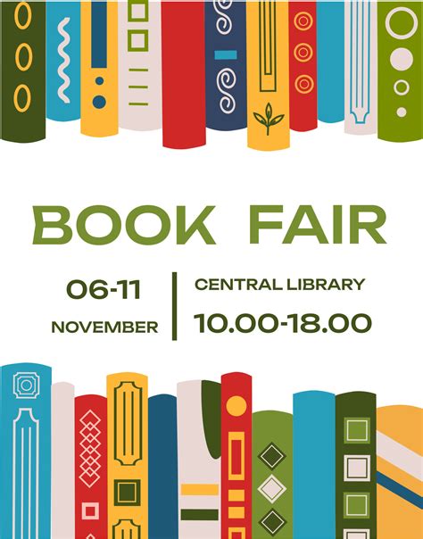 book fair poster  advertising vertical poster  book fair