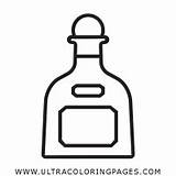 Tequila Botella Flasche Ausmalbilder Bottiglia Colorare Cliparts Iconfinder Ultracoloringpages sketch template