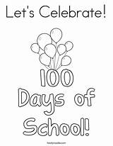 Coloring Celebrate School 100 Days Let Template Print Ll Lets Change sketch template