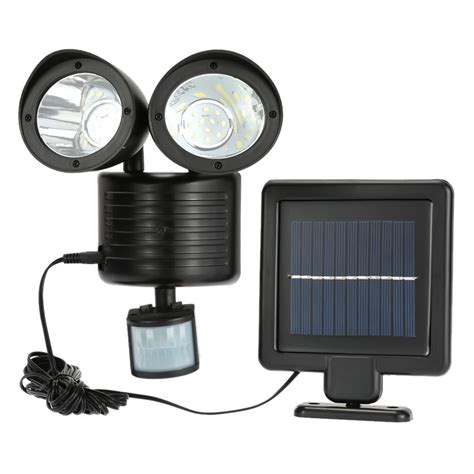 dual security detector solar spot light motion sensor outdoor  led floodlight walmartcom