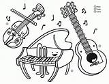 Coloring Instruments Pages Instrument Music Clipart Library sketch template