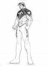 Superboy Superman sketch template