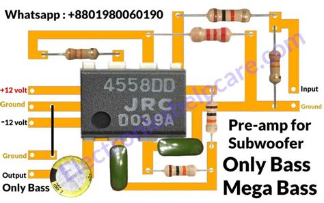 subwoofer circuit diagram electronics  care   circuit diagram audio amplifier