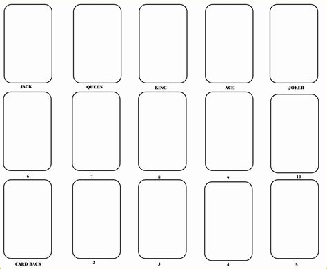 card making templates  blank playing card template  day