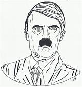 Hitler Adolf Adolfo Colorear Busto Fundador Tercer Lucha Reich Libro sketch template